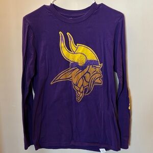 NWOT Kids Minnesota Vikings Purple Long Sleeve Shirt